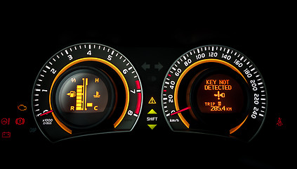 Image showing Car speed meter closeup