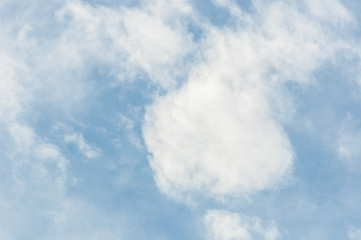 Image showing Deep blue sky with clouds