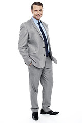 Image showing Side pose of casual business representative