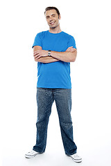 Image showing Full length picture of a young casual man