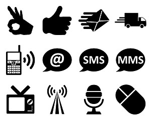 Image showing Office and communication icon set