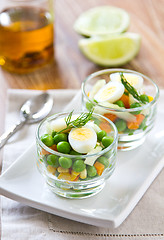 Image showing Quail eggs salad