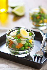 Image showing Quail egg salad