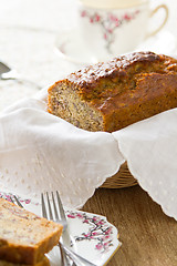 Image showing Banana cake loaf