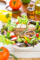 Image showing Grilled beef salad