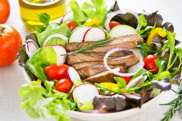 Image showing Grilled beef salad