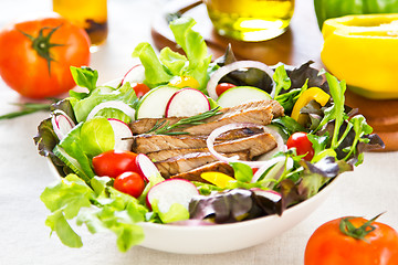 Image showing Grilled beef salad