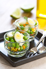 Image showing Quail egg salad