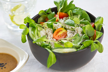 Image showing Pearl barley salad with japanese sesame dressing