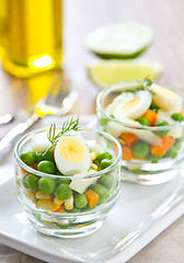 Image showing Quail egg salad