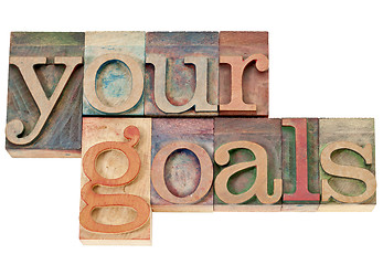 Image showing your goals in wood type