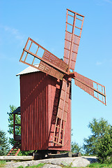Image showing Wooden Windmill