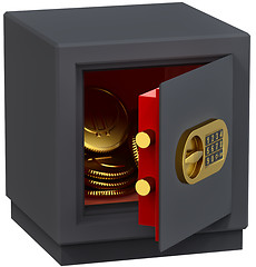 Image showing euro in the safe