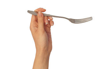 Image showing fork in the hand