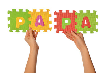 Image showing word papa