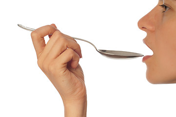 Image showing woman eating