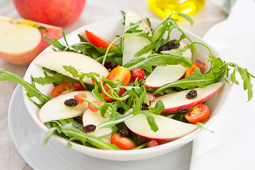 Image showing Apple with pomegranate and rocket salad