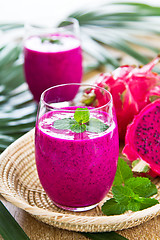 Image showing Dragon fruit smoothie