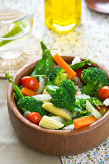 Image showing Broccoli and Green Peas salad