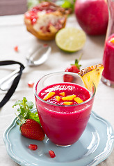 Image showing Varieties of Fruits smoothie