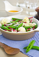 Image showing Cauliflower with Peas and beetroot salad