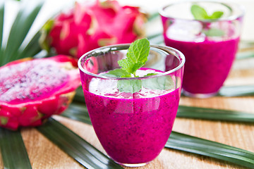 Image showing Dragon fruit smoothie