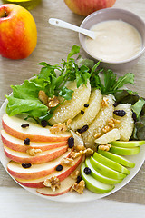 Image showing Apple with Grapefruit and walnut salad