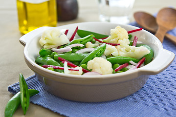 Image showing Cauliflower with Peas and beetroot salad