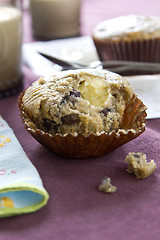 Image showing Blueberry muffin with cream cheese 