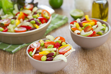 Image showing Celery with beans salad