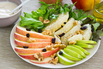 Image showing Apple with Grapefruit and walnut salad