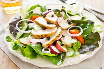 Image showing Grilled chicken salad