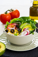 Image showing Avocado with sweet corn salad
