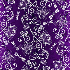 Image showing Seamless violet pattern