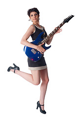 Image showing Attractive girl with guitar