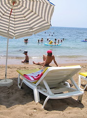 Image showing Rest on the sea beach