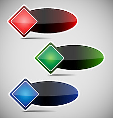 Image showing Vector glossy stickers