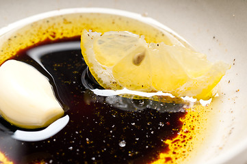 Image showing extra virgin olive oil and balsamic vinegar 