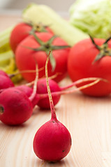 Image showing fresh raddish and vegetables