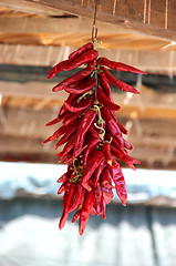 Image showing Dried red pepper, country market