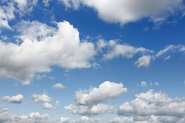 Image showing White clouds on blue sky