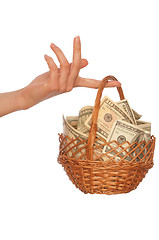 Image showing basket with money