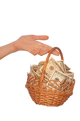 Image showing basket with money