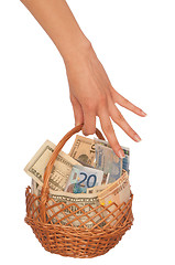 Image showing basket with money