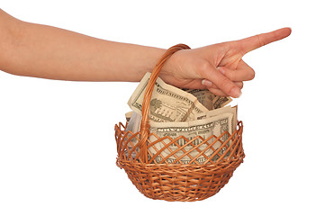 Image showing basket with money