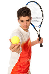 Image showing playing tennis