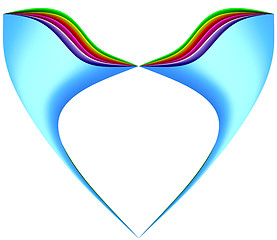 Image showing colored layered abstract geometric figure