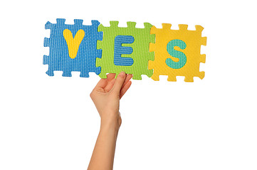 Image showing word yes