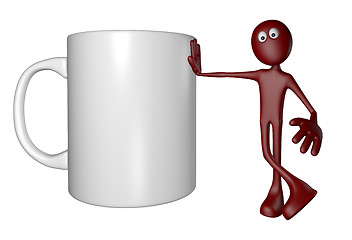 Image showing red guy and mug