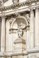 Image showing sculpture on a facade of an building